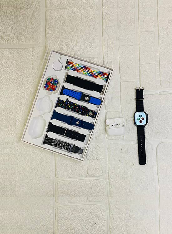 i20 Ultra max Suit Smartwatch 10 in 1, Smart Watch With 7 Straps 5