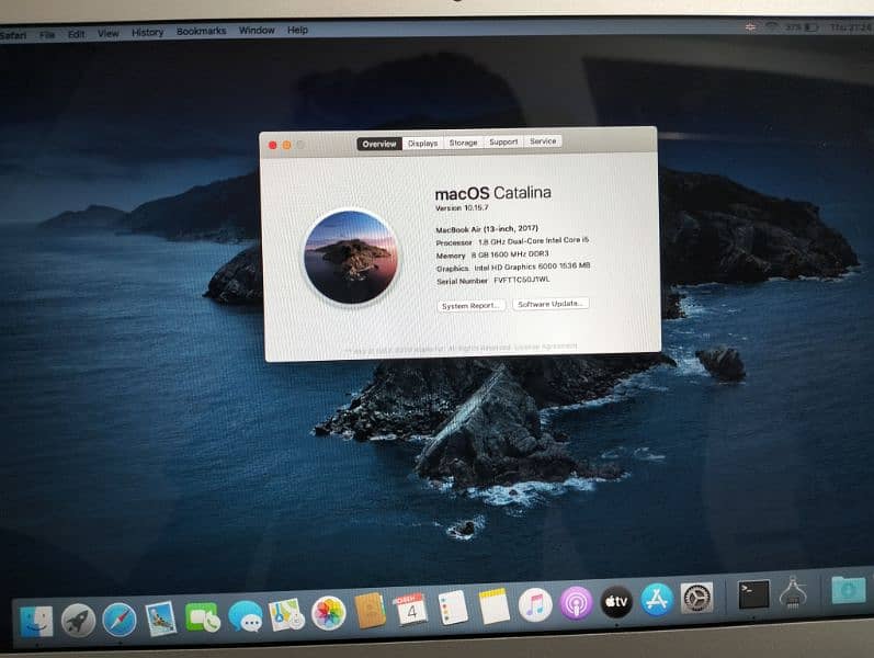 Apple MacBook Air 2017 13inch core i5 8/256ssd condition 10/9.5 2