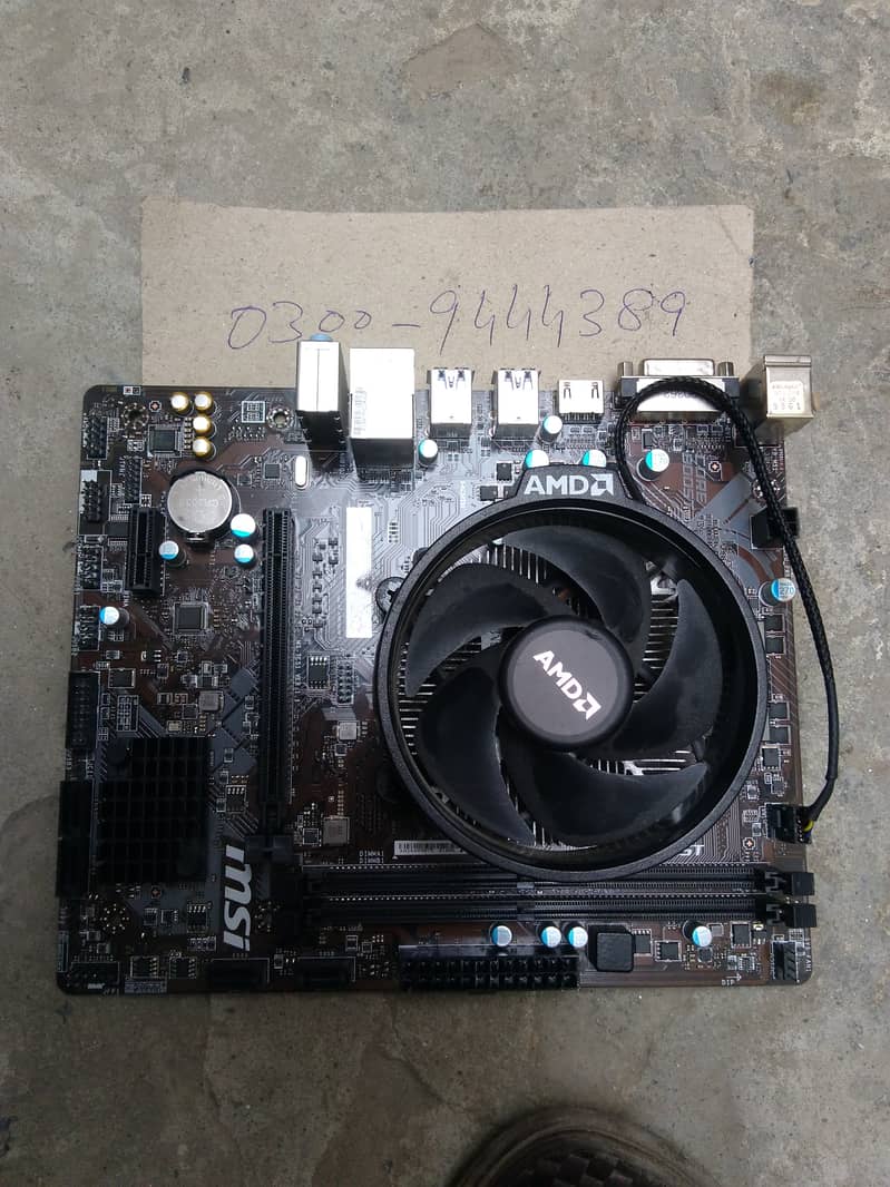 AMD CPU RYZEN 3 3200g + MSI A320M-A PRO motherboard 0
