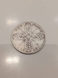 British Silver coin 1 Florin / 1 Shilling