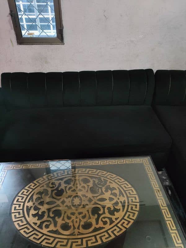 Jett black L shaped sofas 1