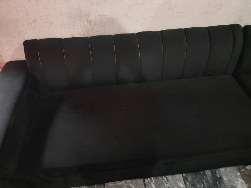 Jett black L shaped sofas 3