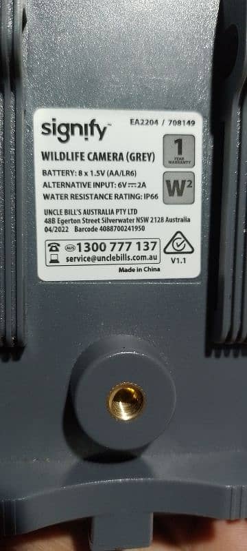 Signify,wild life camera grey. Model EA2204. 6