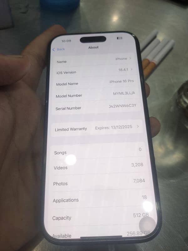 Iphone 16 pro _  512 GB JV Black colour 5