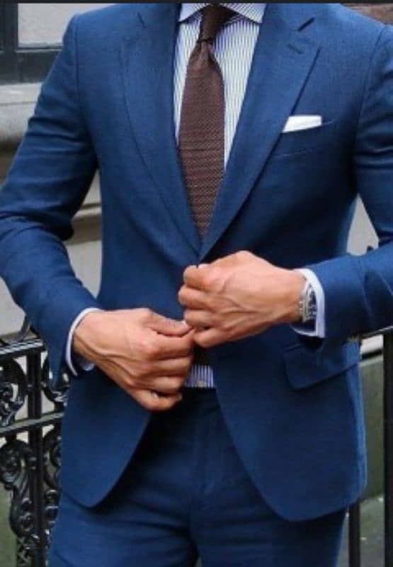 Navy Blue Men 3 piece suite 0