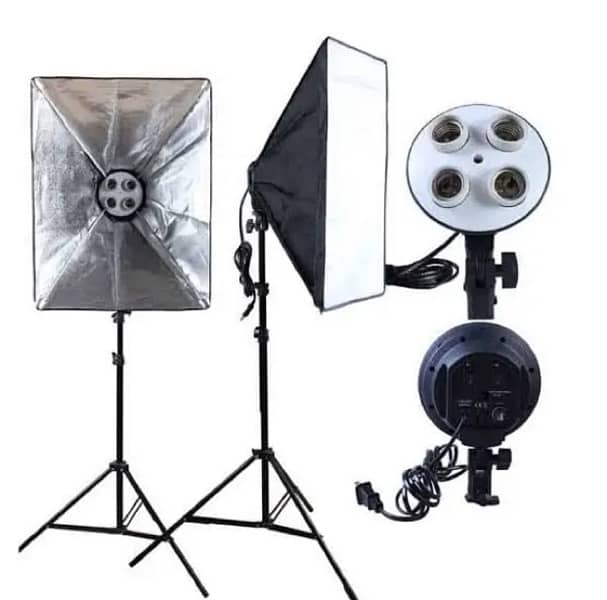 video light high quality and 4 in bulb soft box WhatsApp 03212306356 0
