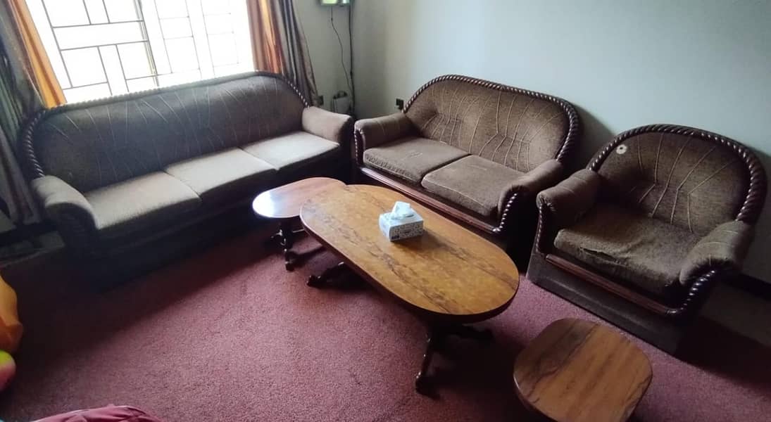Sheesham Wood, 6 Seater Sofa Set with 3 Tables - FREE Covers Included! 8