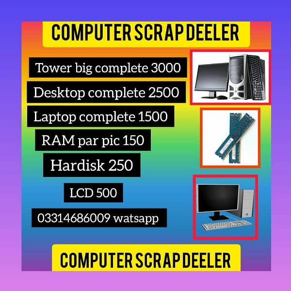 IT scrape buyer watsapp 03314686009 0