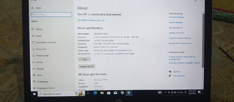 Hp440 G5 Core i 5 8th genration 16gb 256ssd 4