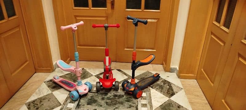 2 in 1 scooty for kids with LED lights 3