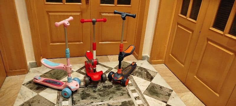 2 in 1 scooty for kids with LED lights 4