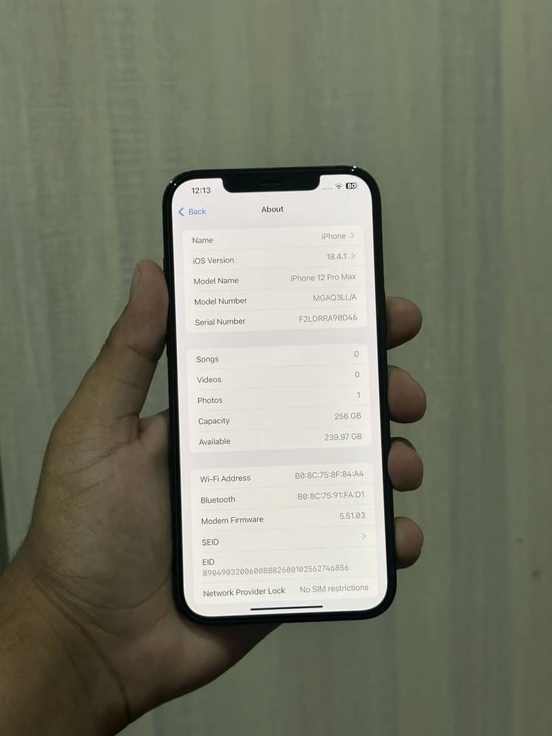 iphone 12 pro max 256gb pta approved with box brand new phone 8