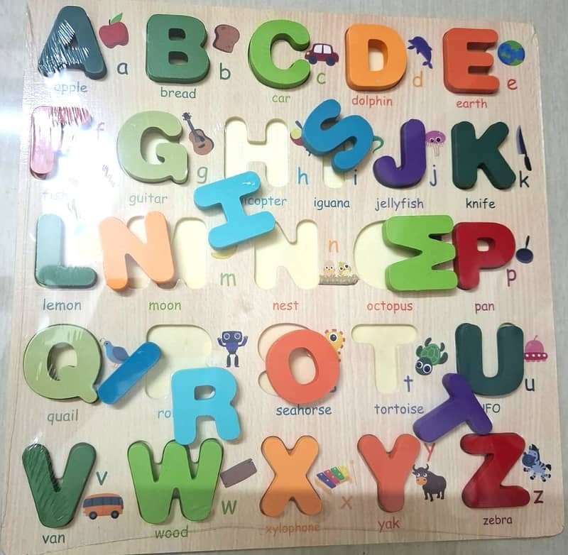 Wooden Alphabet – ABC Letters & Counting Shapes 0