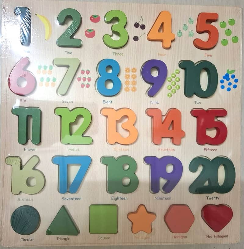 Wooden Alphabet – ABC Letters & Counting Shapes 1