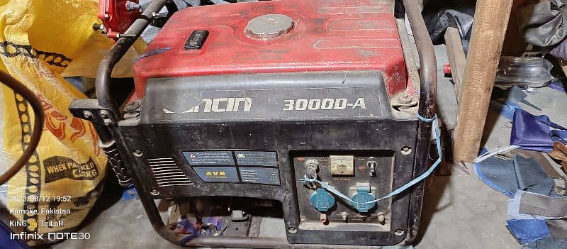 generator good condition 10/9 3000d 0306/58000/24/ 0
