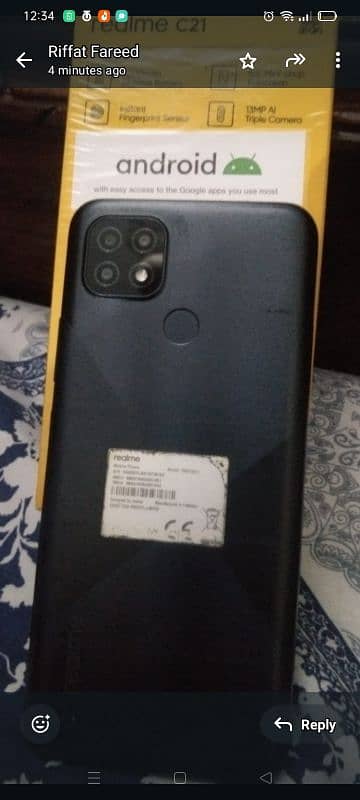 Realme C21 For Sale, Single hand used mobile in Good Condition 2