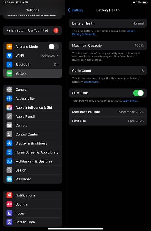 iPad Mini7 8/128GB Blue Color WiFi 9