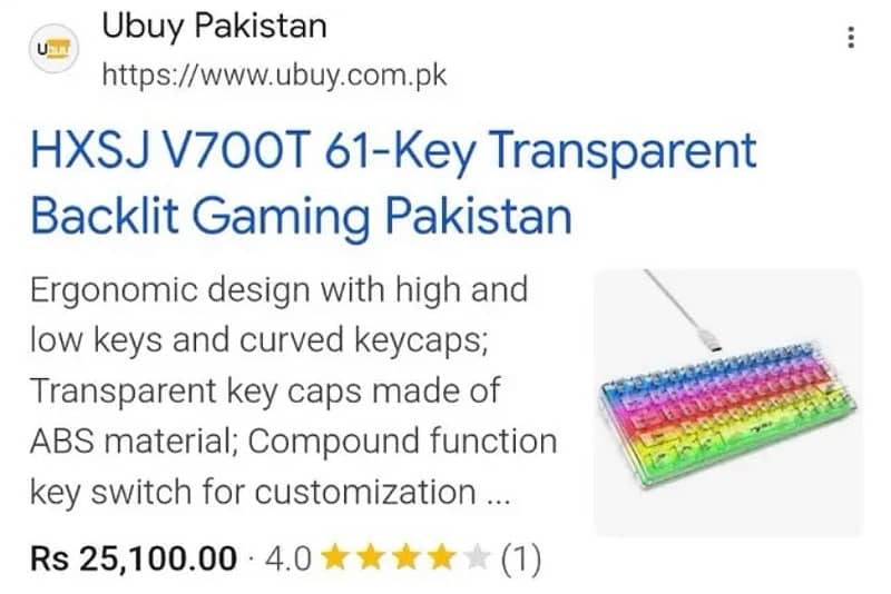 HXSJ V700TM Transparent Gaming Keyboard 9