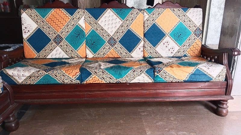 5 seater Wooden sofa set with molty foam gadia 0
