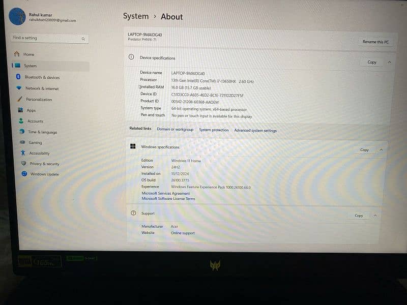 Acer Predator Helios Neo 16 | i7-13700HX | RTX 4060 | 16GB RAM | 512GB 3
