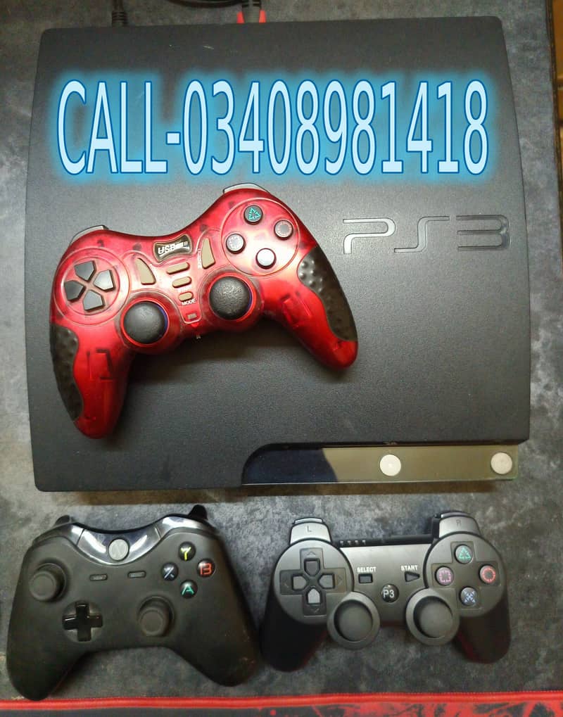 PLAY STATION 3 SLIM 500GB WITH 25 GAMES A++ CONDITION CALL-03408981418 0