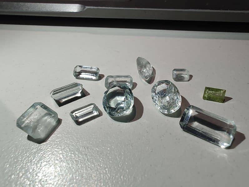 Aquamarine Gemstones - 100% original 9