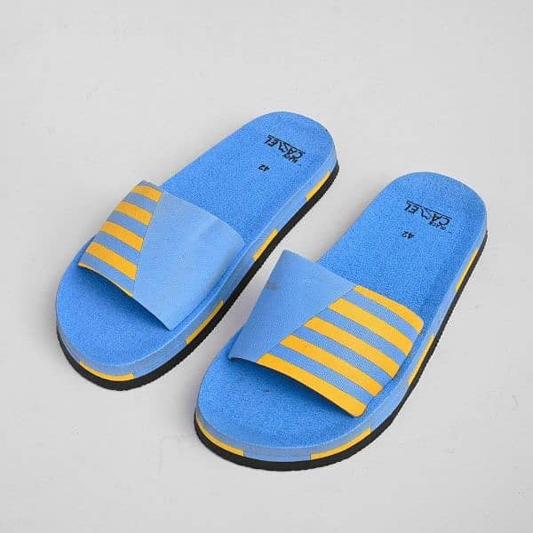 Black Camel Line Style Slide Shoes, Blue 4