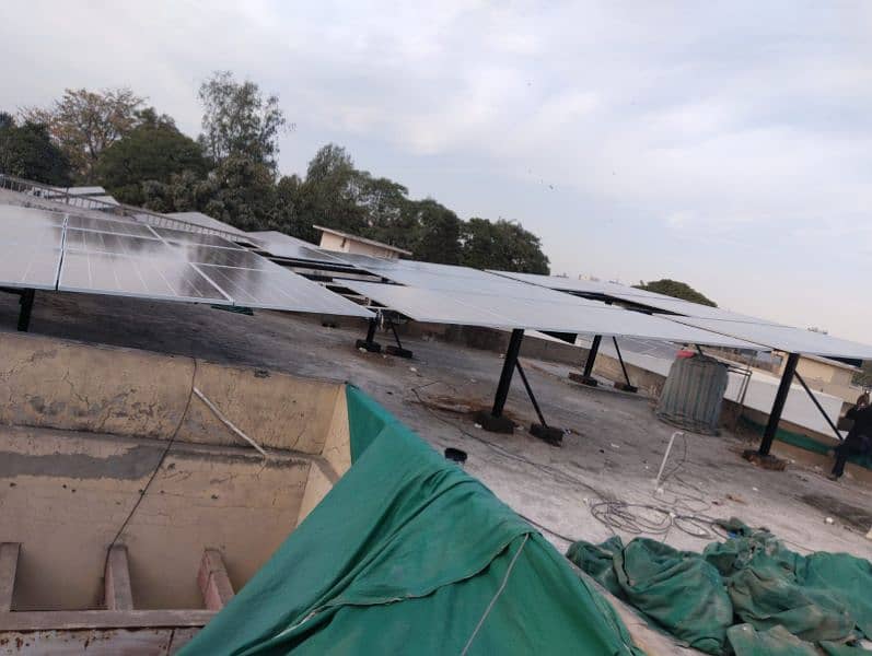 Solar structure stand with roof coverage block 2