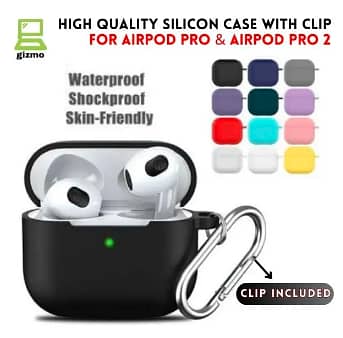 High Quality AirPods Case With Clip Airbuds / Airdots Soft Silicon Cov 0