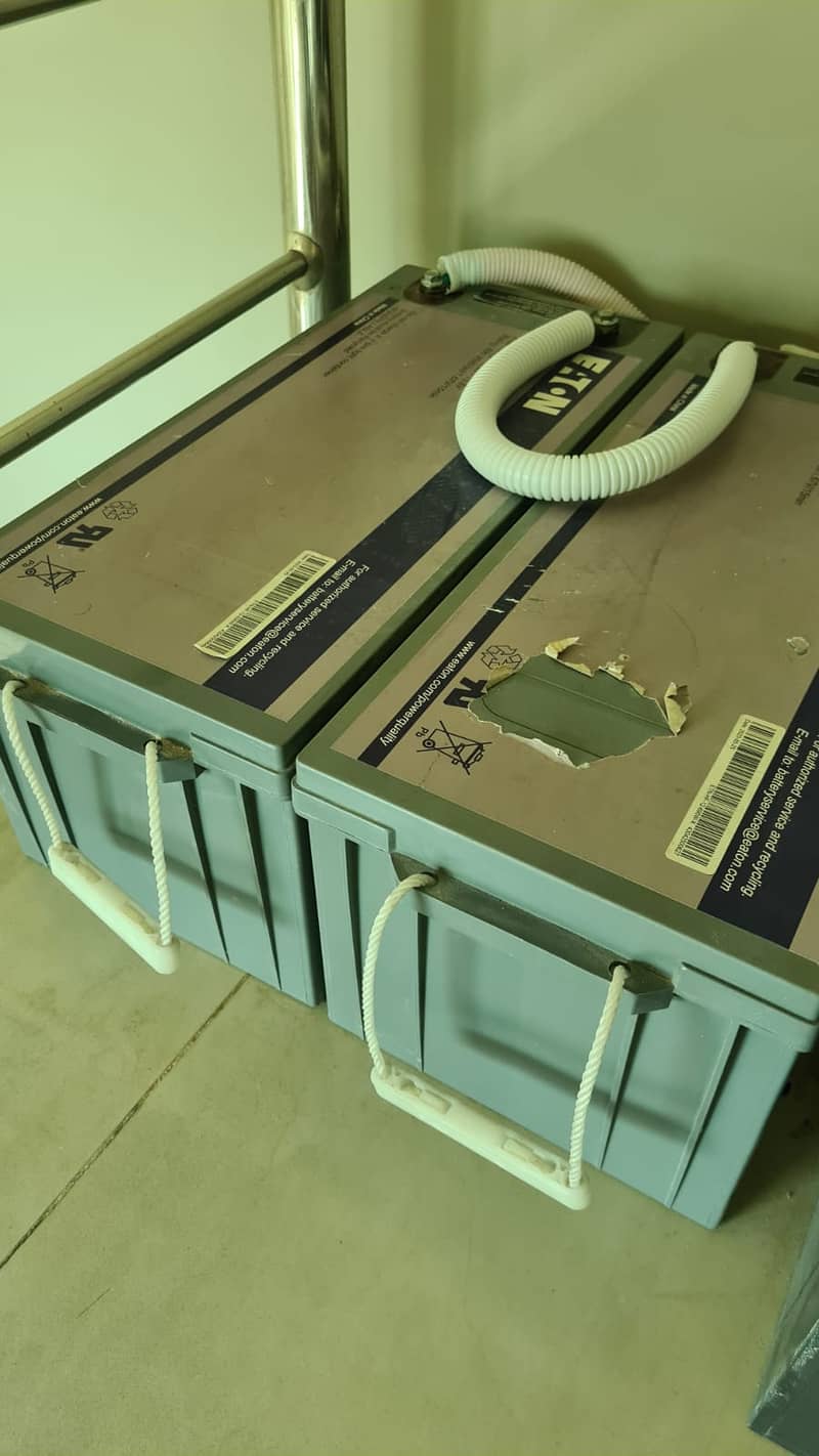Slightly used Eaton 12V 200A VRLA Batteries for Sale 7