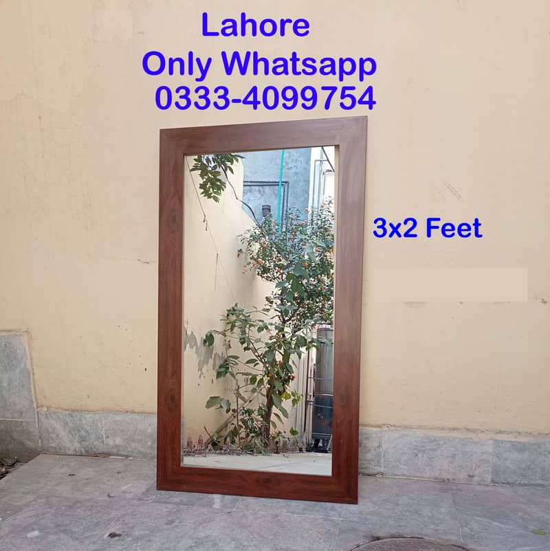 3x2 feet Looking Mirror and Frame 0