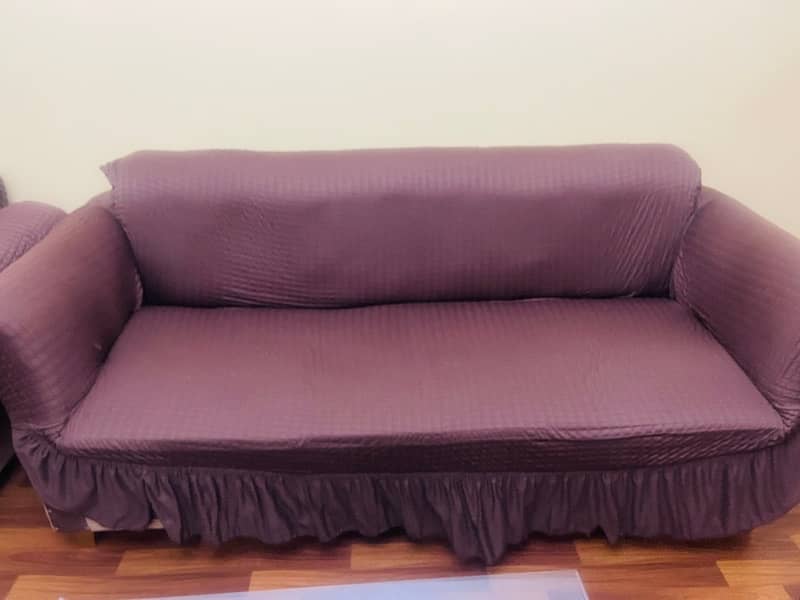 7 Seater Sofa Set With Covers In New Condition 3