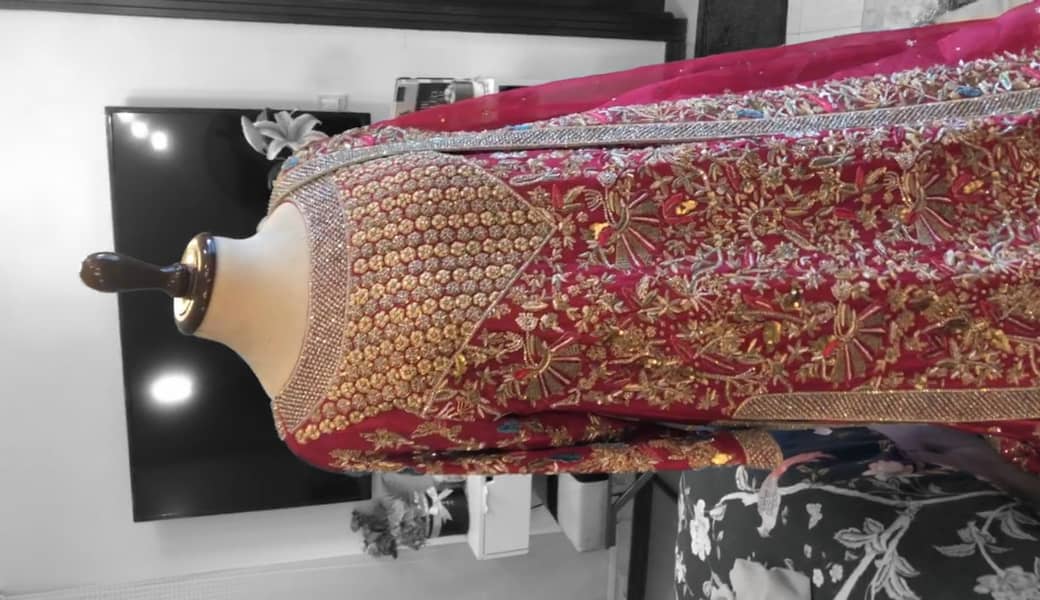 CUSTOM MADE FUSCIA PINK LEHNGA BRIDAL DRESS BARAT DRESS DESIGNER DRESS 1