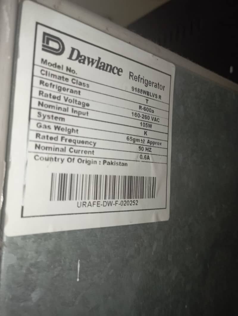 Dawlance LVS A+ condition 9