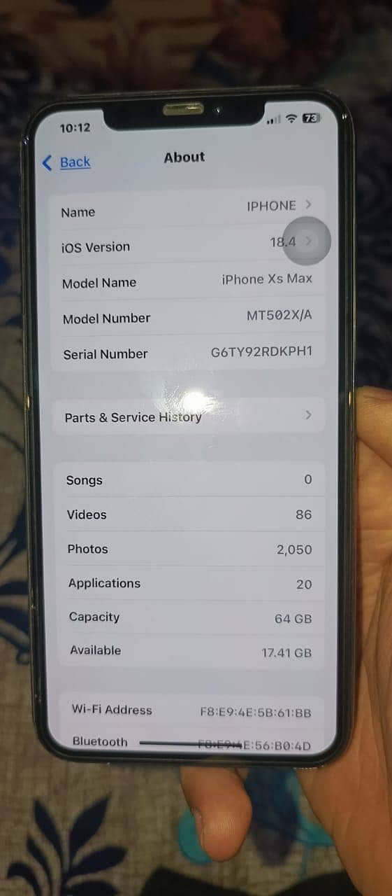 IPHONE XS MAX PTA APPROVED 64 GB DUAL SIM PTA 3