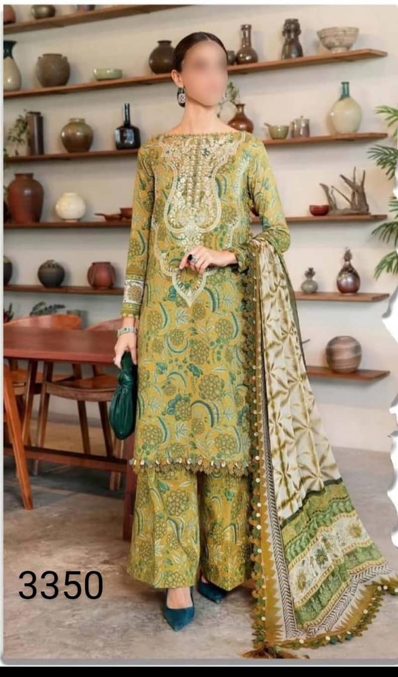 printed lawn suit shirt  trouser Chiffon dupatta Whatsapp 03293779436 15