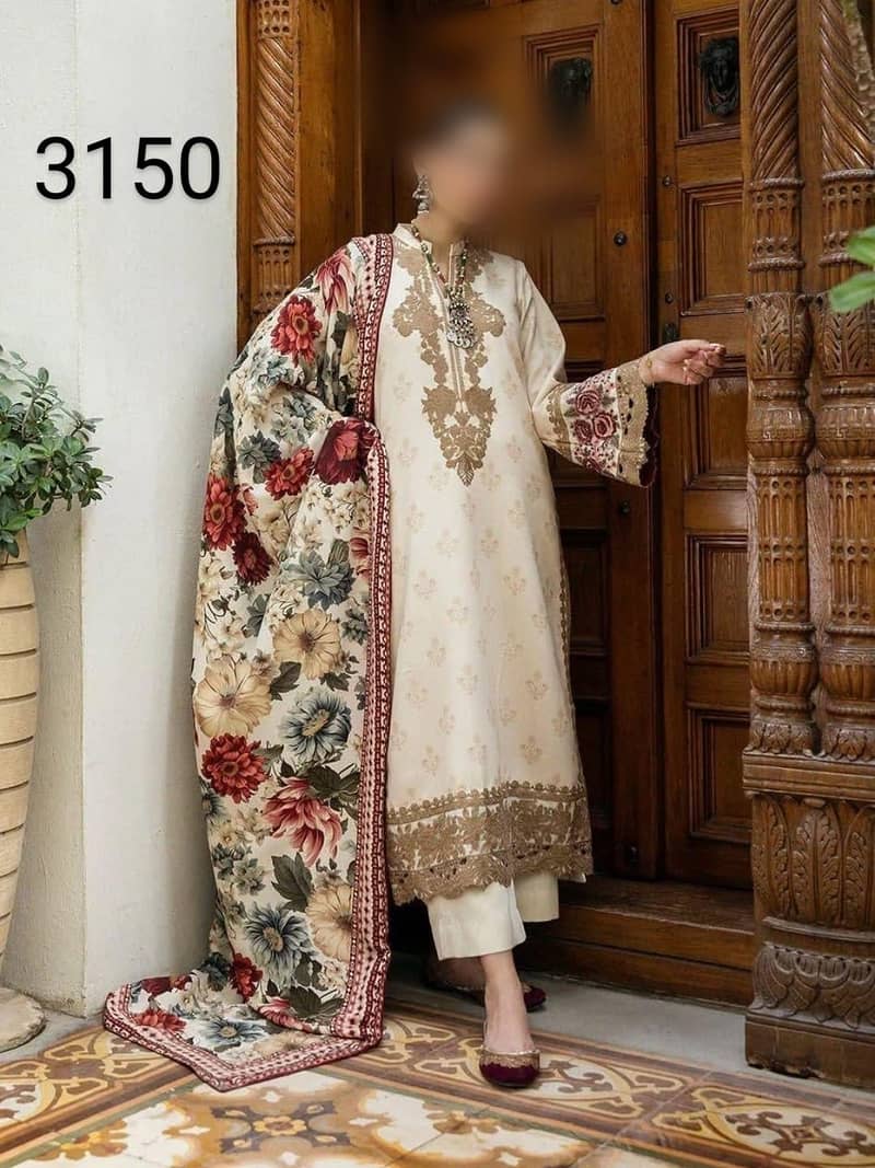 printed lawn suit shirt  trouser Chiffon dupatta Whatsapp 03293779436 18