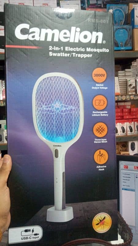 Camelion 2 In -1 Electric  Mosquito  Swatter/ Trapper Box Packed 0