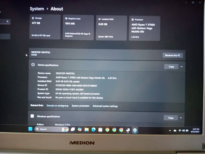 Medion ryzen 7 5