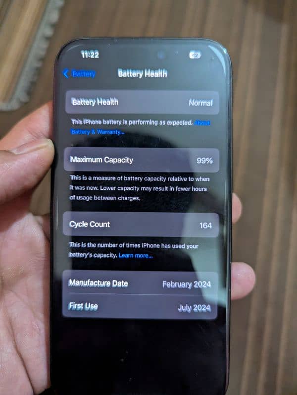 Iphone 15 Pro Non PTA JV 128 GB 10/10 99% BH 0