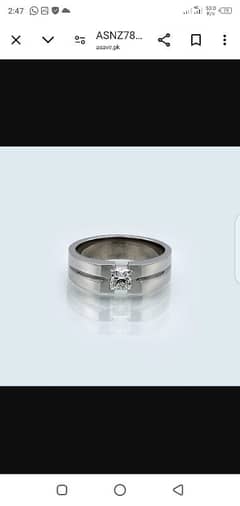 Mens/silver/diamond