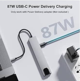 TypeC to HDTV 8 in 1 USB C Hub Multiport Type C Adapter with 4K HDMI 1