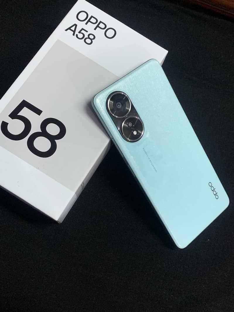 OPPO A58 with box charger 0