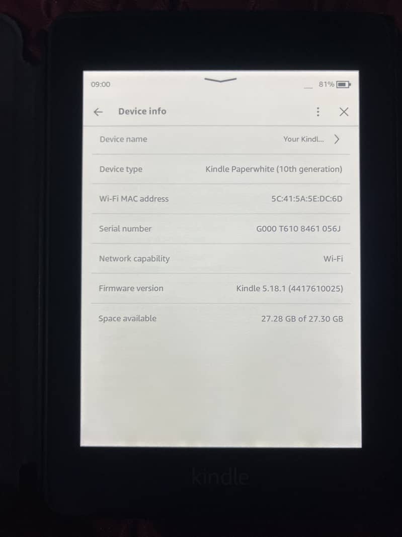 Amazon kindle paper white 10th gen 5