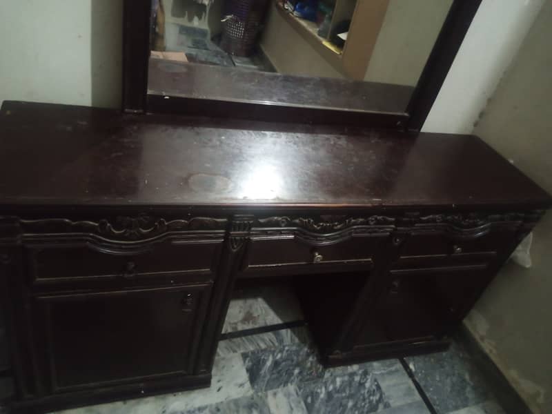 Solid Wood Bed Set with Dressing Table 3