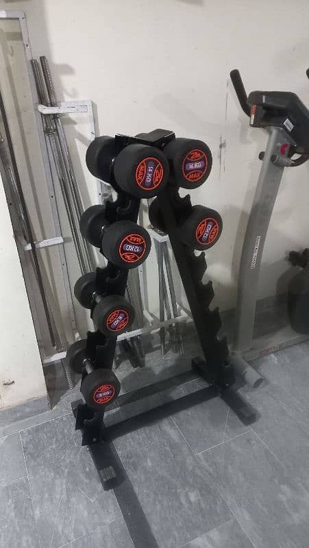 Rubber dumbbell rubber plates plate pull up bar twister olympic gym 5