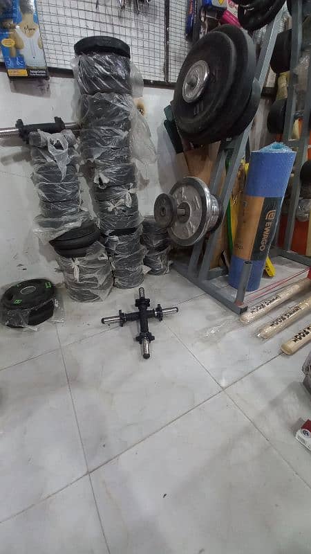 Rubber dumbbell rubber plates plate pull up bar twister olympic gym 8