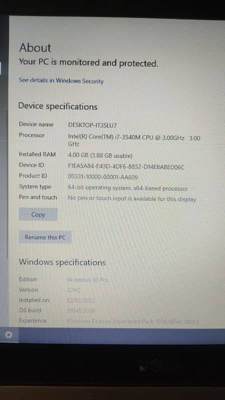 Dell laptop Core i7 7