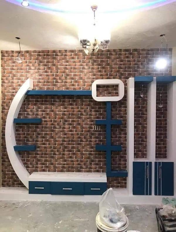 pvc wallpaper Wpc & Pvc panel. Pvc & wooden Flooring. Blinds. Ceiling. 16
