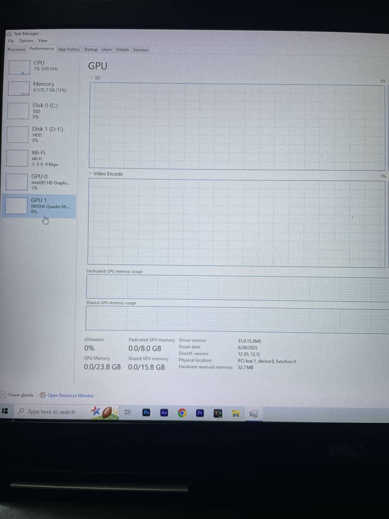 Dell Precision 7710 Core i7 6th Gen 32Gb/512Gb NVME SSD 8